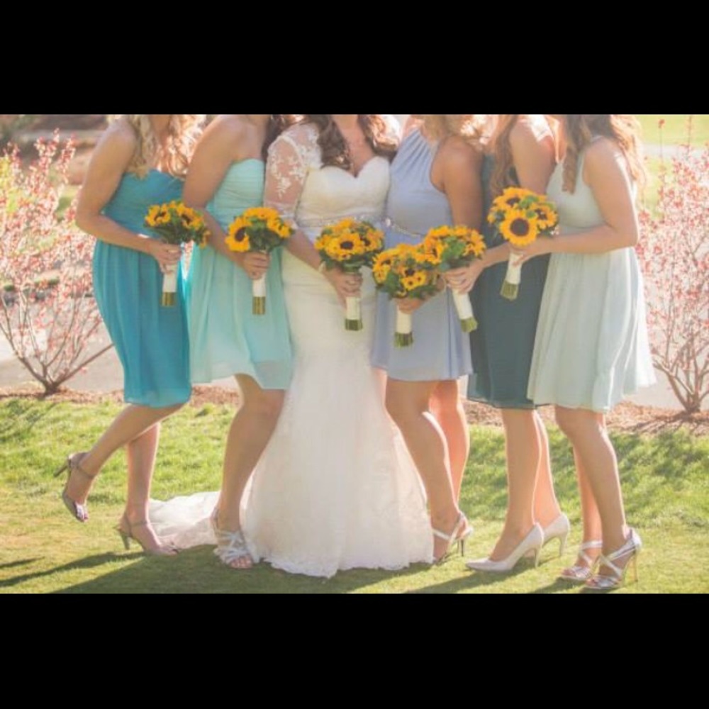 Bridesmaid dress or teal wedding guest dress - Picture 6 of 6